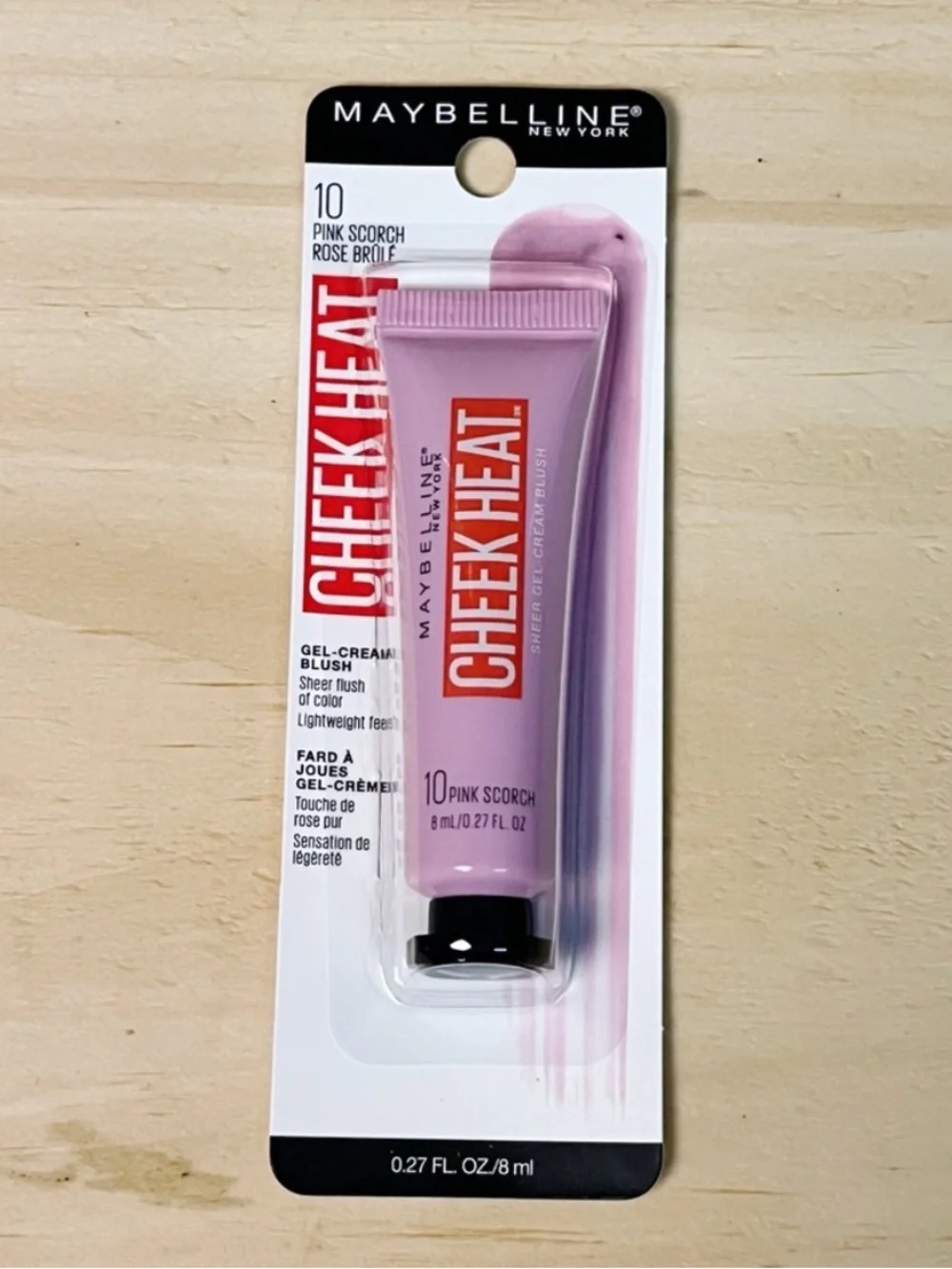 Maybelline 2 Cheek Heat Gel Cream Blush Pink Scorch #10 Girly Y2K Style